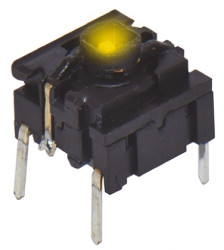 Klosz do przycisku dotykowego SPST 50 mA przy 24 V DC IP67 6.4mm