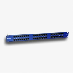 Panel 19, 48 x RJ45 UTP kat. 6 (1U) z półką, niebieski DCN/3012IPRL48-C6-1U