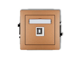 DECO Gniazdo USB-AB 2.0 złoty metalik 8DGUSB-3 KARLIK