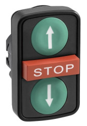 Przycisk ziel. kryty/czerw. wystający/ziel. kryty trzyklawiszowy O22 z ozn. ZB5AA73134