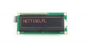 Wyświetlacz LCD 2x16 rubinowy 1602A