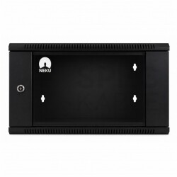 Szafa wisząca RACK 19" 6U 400mm drzwi szklane czarna NEKU ECO