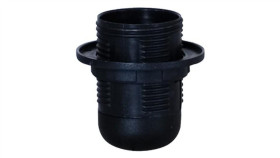 Oprawka Termoplastyczna E27-1 Kołnierz - Czarna 4A, 250V