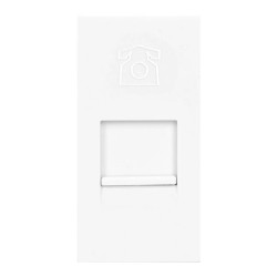 NOEN RJ11, gniazdo modułowe 22,5x45mm telefoniczne RJ11, białe,OR-GM-9010/W/RJ11