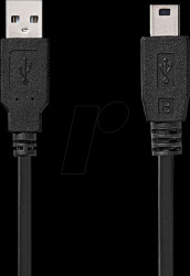 CCGL60300BK20 USB 2.0 cable, USB-A to Mini USB-B connector, 2 m