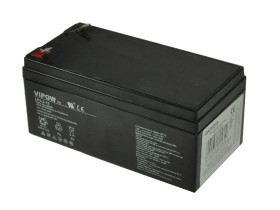 Akumulator; kwasowy bezobsługowy AGM; LP3,3-12; 12V; 3,3Ah; 134x67x59(68)mm; konektor 4,8 mm; VIPOW; 1,36kg