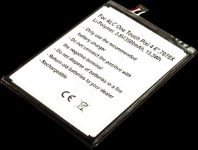 13423 Smartphone battery for Alcatel devices, Li-Po, 3500 mAh