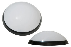 Plafoniera PANTERA 25W E27 czarny pierścień, klosz mleczny D.3190CM