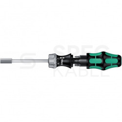 Wkrętak z grzechotką 1/4", uchwyt do bitów 6w1 w zestawie z 6 bitami Kraftform Kompakt WERA