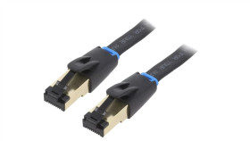 Ikcbk Patch Cord U/Ftp Cat 8.1 Linka Ofc Czarny 8M 30Awg