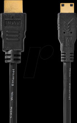 CVGL34500BK15 High-speed HDMI Cable, HDMI connector &lt;&gt; HDMI mini connector, 1.