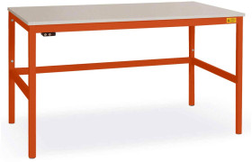 Manuflex LC1053.2001 ESD Stół roboczy ESD CANTOLAB standard z płytą kauczukową, szer. X gł. X wys. = 1500 x 800 x 762-78