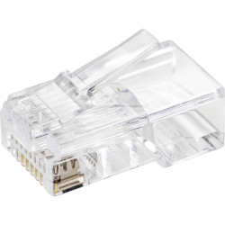 TruComponents 240085 RJ45 Western plug(flat cable), 8P8C,clear,5 pc(s)