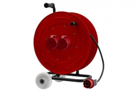 Przedłużacz siłowy na bębnie metalowym MAKARA-460 NK OPD 5x6 2x32A 5p, wtyczka 32A 5p - 25m