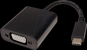 12.99.3200 Adapter USB-C &gt; VGA, black, 1080p at 60 Hz, 0.10 m