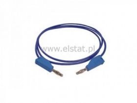 Wtyk banan x2 niebieski ( na kablu 1m )