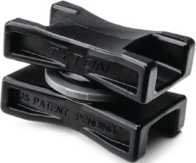 Fastening element, vibration-damping, max. bundle Ø 152 mm, PA, black, (L x W x H) 40.6 x 25.4 x 23.6 mm, 151-06502