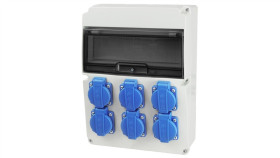 Rozdzielnica Rozdzielnia Skrzynka Budowlana Elektryczna Ogrodowa 6X230v Rsw006