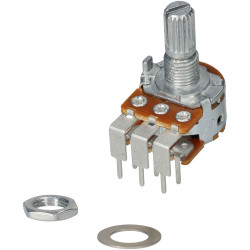Taiwan Alpha RV16A01F-41-17K-B1M-3 1M LIN Dual 16mm Metal PC mount Potentiometer