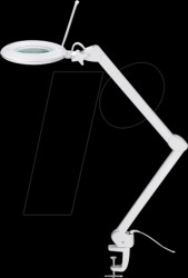 60364 Magnifying lamp, clamp, LED, Ø 127mm real glass lens, 3 dioptres