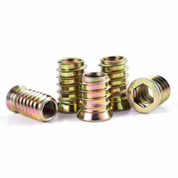 M6x20mm Double-threaded Wood Joint - 10 pcs - Furniture Tab - Screw - Nut