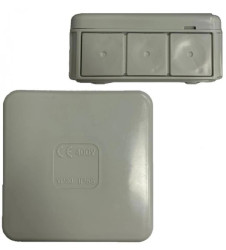 Puszka Elektryczna IP55 Klik Natynkowa 12-Wlotowa 85x85x37 mm Popiel 1szt