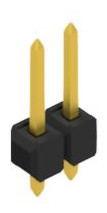 Pin header, 2 pole, pitch 2.54 mm, straight, black, 10053881