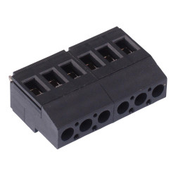 6-Way 5.00mm PCB Terminal Block Grey 20A 300V