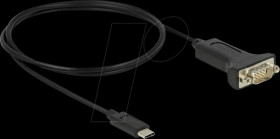 64195 Adapter cable USB C to RS232, w.nuts, 1.0 m
