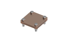 Złącze uniwersalne 3-elem. 80x80 bednarka-bednarka miedź 215.1.1 CU 21501103