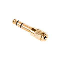 PRZEJŚCIÓWKA JACK WTYK 6,3 GNIAZDO 3,5 GOLD STEREO ADAPTER ZŁĄCZE