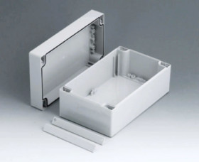 PC enclosure, (L x W x H) 160 x 105 x 90 mm, light gray (RAL 7035), IP66, C2112202