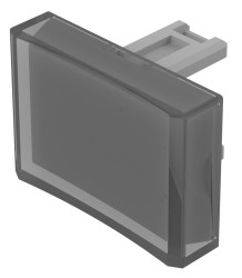 Klosz lampek do przycisku kształt: Prostokątny Przezroczysty Soczewka EAO