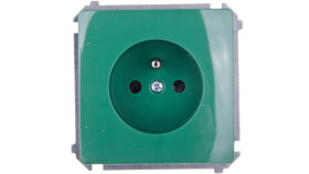 Simon Basic Gniazdo Pojedyncze Z/U 16A Ip20 Z Przesłoną Torów Zielone...