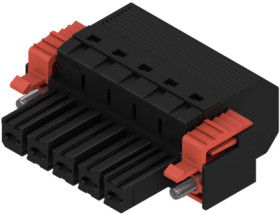 Socket header, 5 pole, pitch 7.62 mm, straight, black, 1060530000