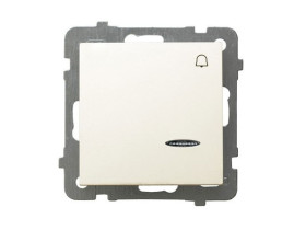 AS Wyłącznik zwierny przycisk "dzwonek" z podświetleniem ecru ŁP-6GS/m/27 OSPEL