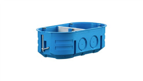 Puszka Podtynkowa Podwójna 60Mm Regips Niebieska P2x60k Samogasnąca...