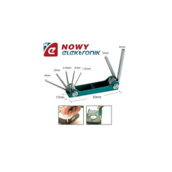 Klucze imbus.7cz. 1,5-6mm kpl. PROSKIT rozkładany 8PK-021N
