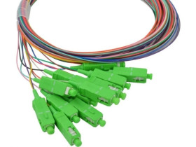 Pigtail światłowodowy FO SM SC/APC 9/125 Easy Strip 3m Zestaw 12 sztuk kolorowe