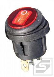 Przełącznik hermetyczny KCD8R-230V 6A/250VAC;podśw. czerwony;ON-OFF;