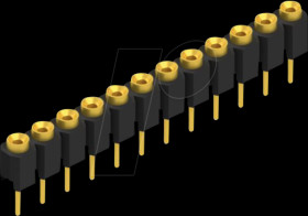 MK 01 12 G Socket, 1-row, 1 x 12 - 2.54 mm