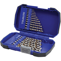 Faithfull FAIMSET19COB Cobalt HSS Drill Set M35 1-10mm 19 Piece