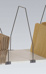 Manuflex AS1196 Wspornik magazynka stalowy 6x350x250 mm RAL7015, małe opakowanie = 6 sztuk