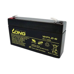Long WP1.2-6 Universal VRLA Battery 6V 1.2Ah Maintenance-Free 97x57x25mm