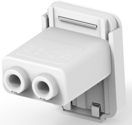 Socket header, 2 pole, pitch 3.3 mm, straight, natural, 2213189-4