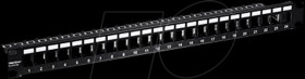 TC-KP24S 19" Patchpanel for 24x Keystone modules, black