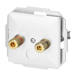 Gniazdo głośnikowe Pearl, PT-2PG, biały,OR-OE-7711/W