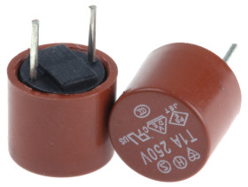 Bezpiecznik nieresetowalny 1A 250V ac RS PRO T Nylonowe 35 A rozstaw 5.08mm