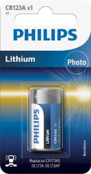CR123A bateria 3V lithium Philips