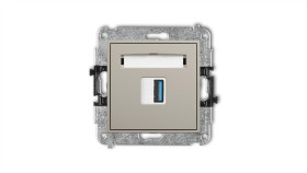 Icon Mechamizm Gniazda Pojedynczego Usb A-A 3.0 Taupe 60Igusb-5